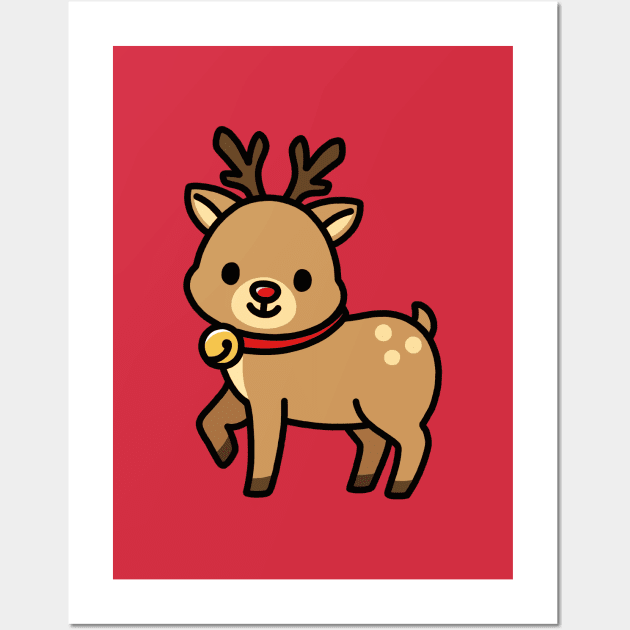 Reindeer Wall Art by littlemandyart